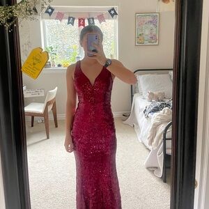 red sparkly dress (check description!)